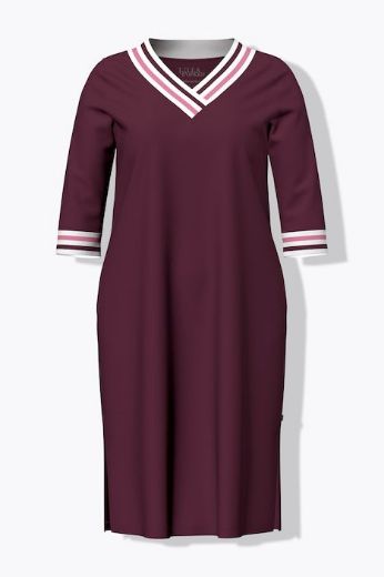 Moda za polnejše Spavaćica s V izrezom na pruge plus velikost, xxl, Ulla Popken in Johann Popken (JP1880)