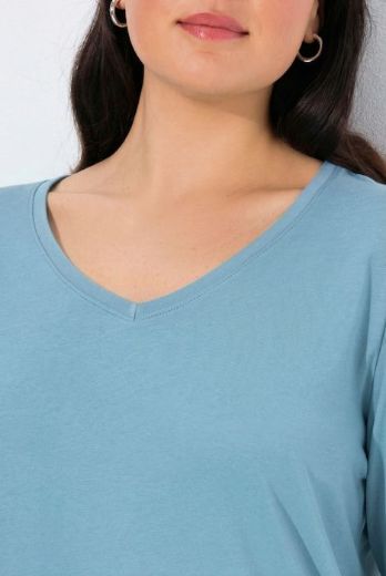 Moda za polnejše Majica dugih rukava V ovratnika plus velikost, xxl, Ulla Popken in Johann Popken (JP1880)
