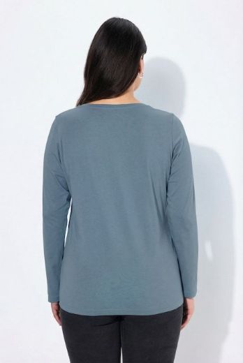 Moda za polnejše Majica dugih rukava V ovratnika plus velikost, xxl, Ulla Popken in Johann Popken (JP1880)