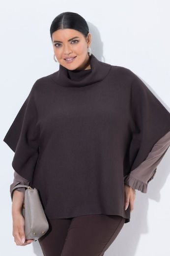 Moda za polnejše Pončo povišenog ovratnika plus velikost, xxl, Ulla Popken in Johann Popken (JP1880)