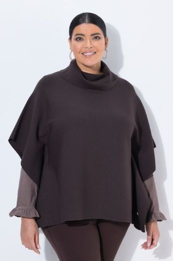 Moda za polnejše Pončo povišenog ovratnika plus velikost, xxl, Ulla Popken in Johann Popken (JP1880)