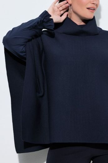 Moda za polnejše Pončo povišenog ovratnika plus velikost, xxl, Ulla Popken in Johann Popken (JP1880)