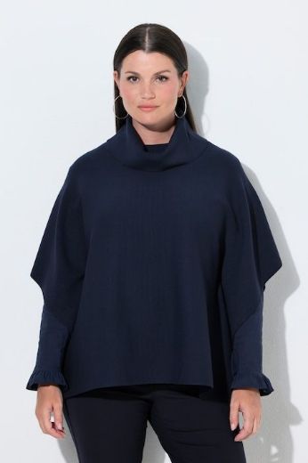Moda za polnejše Pončo povišenog ovratnika plus velikost, xxl, Ulla Popken in Johann Popken (JP1880)