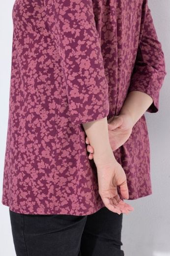 Moda za polnejše Majica s 3/4 rukavima A kroja cvjetnog printa plus velikost, xxl, Ulla Popken in Johann Popken (JP1880)