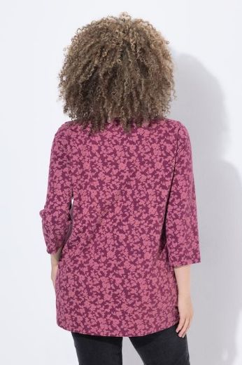 Moda za polnejše Majica s 3/4 rukavima A kroja cvjetnog printa plus velikost, xxl, Ulla Popken in Johann Popken (JP1880)