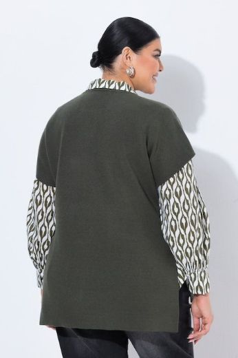 Moda za polnejše Pulover kratkih rukava šireg kroja plus velikost, xxl, Ulla Popken in Johann Popken (JP1880)