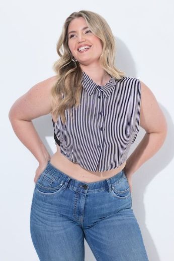 Moda za polnejše Bluza skraćeni model za slojevito oblaćenje plus velikost, xxl, Ulla Popken in Johann Popken (JP1880)