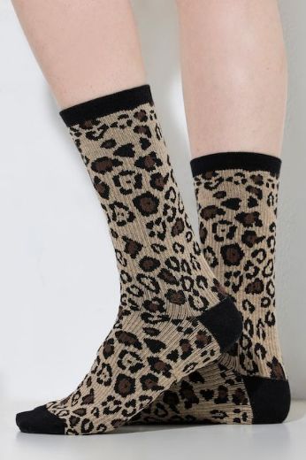 Moda za polnejše Čarape kompresijske leopard uzorka plus velikost, xxl, Ulla Popken in Johann Popken (JP1880)