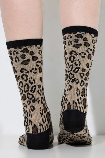 Moda za polnejše Čarape kompresijske leopard uzorka plus velikost, xxl, Ulla Popken in Johann Popken (JP1880)