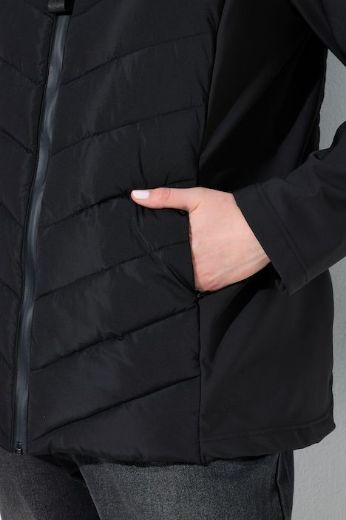 Moda za polnejše Jakna prošivena s kapuljačom i softshell rukavima plus velikost, xxl, Ulla Popken in Johann Popken (JP1880)