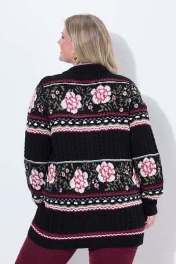 Moda za polnejše Kardigan dugih rukava s cvjetnim uzorkom plus velikost, xxl, Ulla Popken in Johann Popken (JP1880)