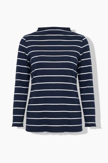 Moda za polnejše Majica dugih rukava na pruge plus velikost, xxl, Ulla Popken in Johann Popken (JP1880)