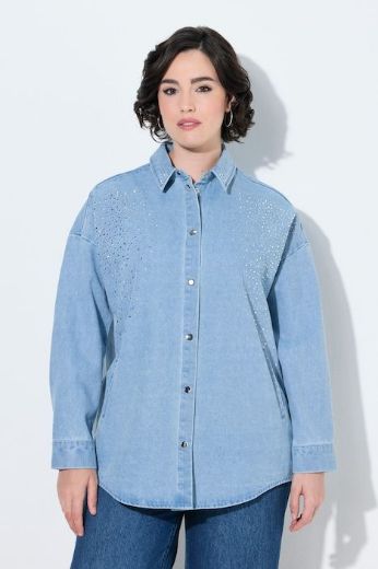 Moda za polnejše Jakna traper dugih rukava  s ukrasima plus velikost, xxl, Ulla Popken in Johann Popken (JP1880)