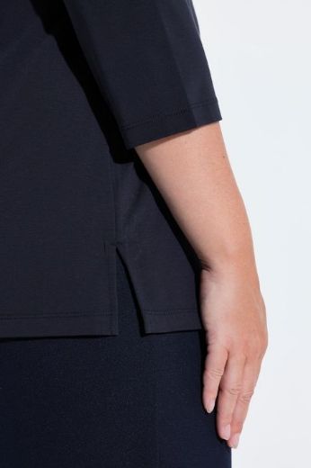 Moda za polnejše Majica 3/4 rukava s asimetričnim izrezom i brošem plus velikost, xxl, Ulla Popken in Johann Popken (JP1880)