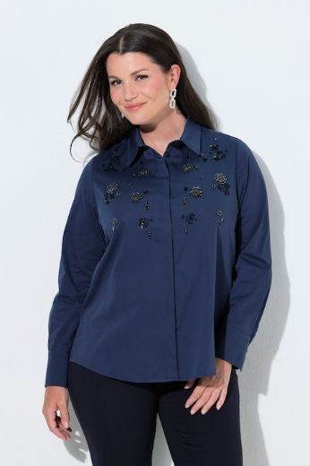 Moda za polnejše Bluza dugih rukava s kragnom i ukrasima plus velikost, xxl, Ulla Popken in Johann Popken (JP1880)