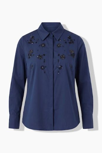 Moda za polnejše Bluza dugih rukava s kragnom i ukrasima plus velikost, xxl, Ulla Popken in Johann Popken (JP1880)