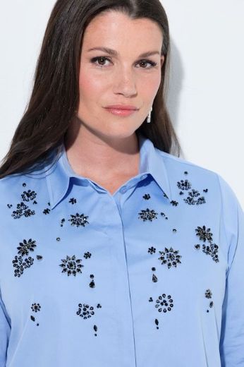 Moda za polnejše Bluza dugih rukava s kragnom i ukrasima plus velikost, xxl, Ulla Popken in Johann Popken (JP1880)