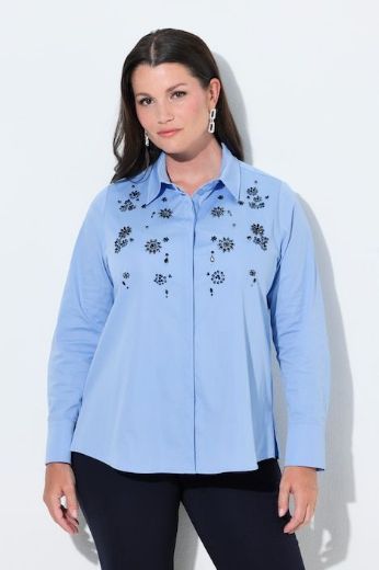 Moda za polnejše Bluza dugih rukava s kragnom i ukrasima plus velikost, xxl, Ulla Popken in Johann Popken (JP1880)