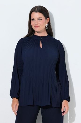 Moda za polnejše Bluza dugih rukava plisirana A kroja plus velikost, xxl, Ulla Popken in Johann Popken (JP1880)