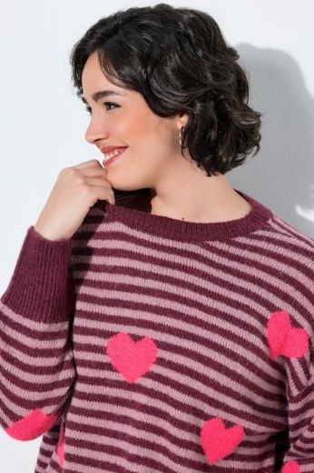 Moda za polnejše Pulover dugih rukava okruglog izreza plus velikost, xxl, Ulla Popken in Johann Popken (JP1880)