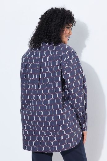 Moda za polnejše Bluza dugih rukava šireg kroja s kragnom i uzorkom plus velikost, xxl, Ulla Popken in Johann Popken (JP1880)