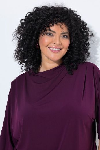 Moda za polnejše Majica kratkih rukava šireg kroja s povišenim ovratnikom plus velikost, xxl, Ulla Popken in Johann Popken (JP1880)