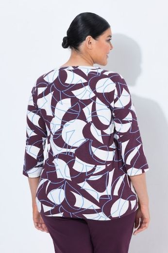 Moda za polnejše Majica 3/4 rukava okruglog izreza s uzorkom plus velikost, xxl, Ulla Popken in Johann Popken (JP1880)