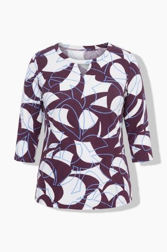 Moda za polnejše Majica 3/4 rukava okruglog izreza s uzorkom plus velikost, xxl, Ulla Popken in Johann Popken (JP1880)
