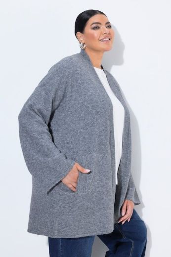 Moda za polnejše Kardigan dugih rukava otvorenog kroja s kragnom plus velikost, xxl, Ulla Popken in Johann Popken (JP1880)