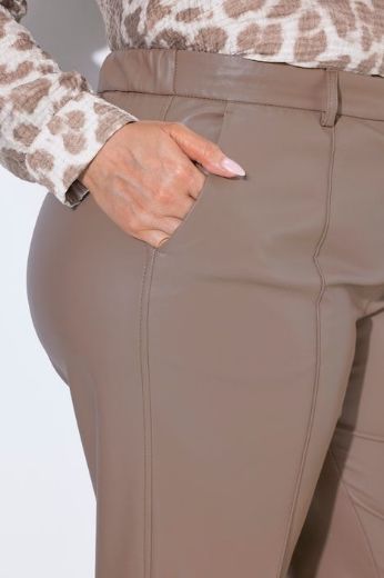 Moda za polnejše Hlače ravnih nogavica  imitacije kože plus velikost, xxl, Ulla Popken in Johann Popken (JP1880)