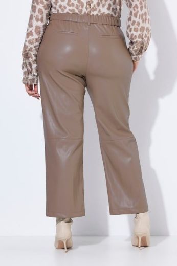 Moda za polnejše Hlače ravnih nogavica  imitacije kože plus velikost, xxl, Ulla Popken in Johann Popken (JP1880)