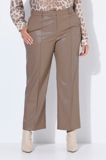 Moda za polnejše Hlače ravnih nogavica  imitacije kože plus velikost, xxl, Ulla Popken in Johann Popken (JP1880)