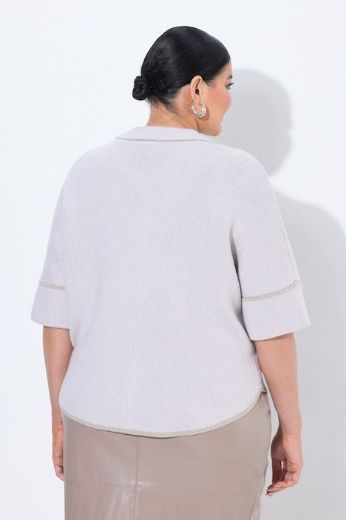 Moda za polnejše Kardigan 3/4 rukava šireg kroja s patentnim zatvaračem plus velikost, xxl, Ulla Popken in Johann Popken (JP1880)