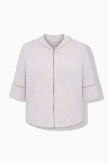 Moda za polnejše Kardigan 3/4 rukava šireg kroja s patentnim zatvaračem plus velikost, xxl, Ulla Popken in Johann Popken (JP1880)