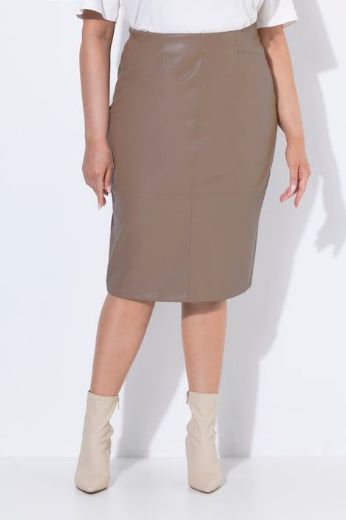 Moda za polnejše Suknja uskog kroja imitacije kože plus velikost, xxl, Ulla Popken in Johann Popken (JP1880)