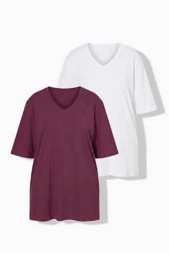 Moda za polnejše Majica kratkih rukava 2 u paketu plus velikost, xxl, Ulla Popken in Johann Popken (JP1880)