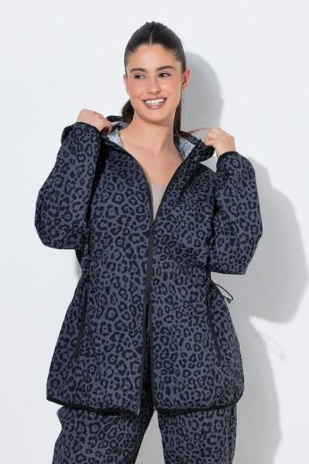 Moda za polnejše Jakna vodootporna sa leopard uzorkom i kapuljačom plus velikost, xxl, Ulla Popken in Johann Popken (JP1880)