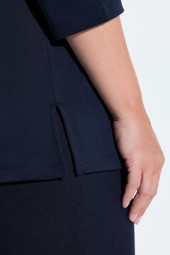 Moda za polnejše Majica 3/4 rukava lađa izreza s ukrasnim kamenčićima plus velikost, xxl, Ulla Popken in Johann Popken (JP1880)