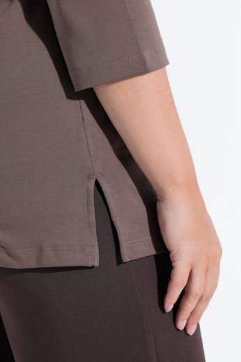 Moda za polnejše Majica 3/4 rukava lađa izreza s ukrasnim kamenčićima plus velikost, xxl, Ulla Popken in Johann Popken (JP1880)