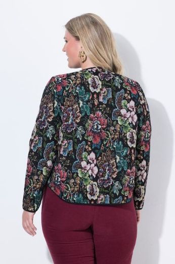 Moda za polnejše Jakna dugih rukava okruglog izreza s cvjetnim uzorkom plus velikost, xxl, Ulla Popken in Johann Popken (JP1880)