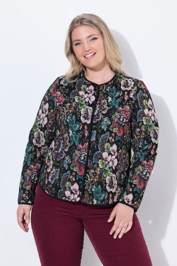 Moda za polnejše Jakna dugih rukava okruglog izreza s cvjetnim uzorkom plus velikost, xxl, Ulla Popken in Johann Popken (JP1880)