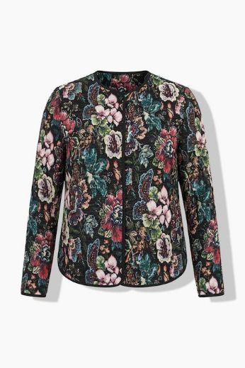 Moda za polnejše Jakna dugih rukava okruglog izreza s cvjetnim uzorkom plus velikost, xxl, Ulla Popken in Johann Popken (JP1880)