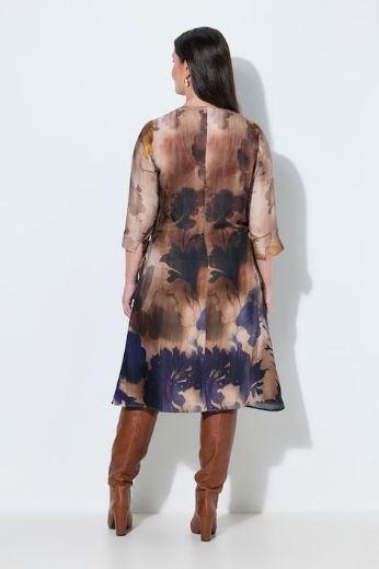 Moda za polnejše Haljina elegantna  3/4 rukava V izreza plus velikost, xxl, Ulla Popken in Johann Popken (JP1880)
