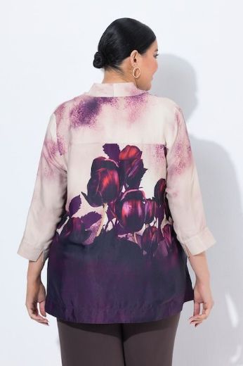 Moda za polnejše Tunika 3/4 rukava A kroja V izreza s cvjetnim uzorkom plus velikost, xxl, Ulla Popken in Johann Popken (JP1880)