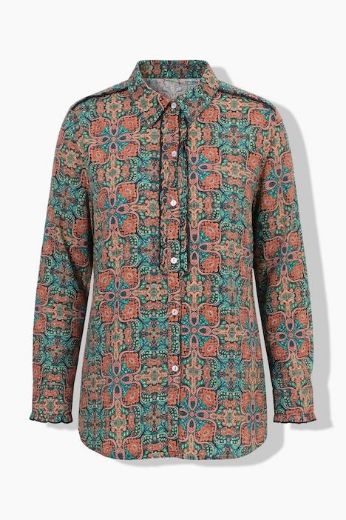 Moda za polnejše Bluza dugih rukava s kragnom i cvjetnim uzorkom plus velikost, xxl, Ulla Popken in Johann Popken (JP1880)