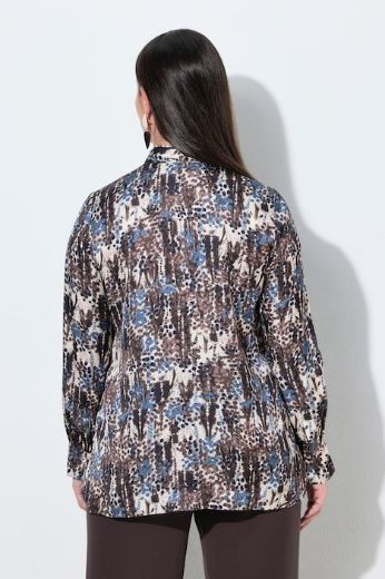 Moda za polnejše Bluza satenska dugih rukava A kroja V izreza plus velikost, xxl, Ulla Popken in Johann Popken (JP1880)