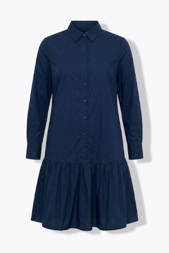 Moda za polnejše Haljina midi dugih rukava A kroja s kragnom plus velikost, xxl, Ulla Popken in Johann Popken (JP1880)