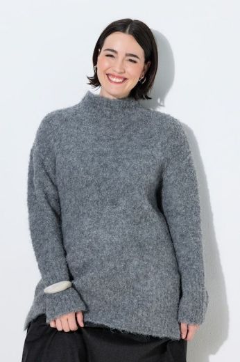 Moda za polnejše Pulover dugih rukava s povišenim ovratnikom plus velikost, xxl, Ulla Popken in Johann Popken (JP1880)