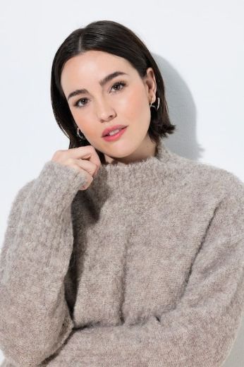Moda za polnejše Pulover dugih rukava s povišenim ovratnikom plus velikost, xxl, Ulla Popken in Johann Popken (JP1880)