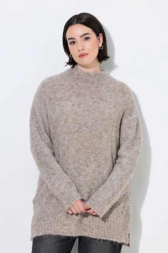 Moda za polnejše Pulover dugih rukava s povišenim ovratnikom plus velikost, xxl, Ulla Popken in Johann Popken (JP1880)